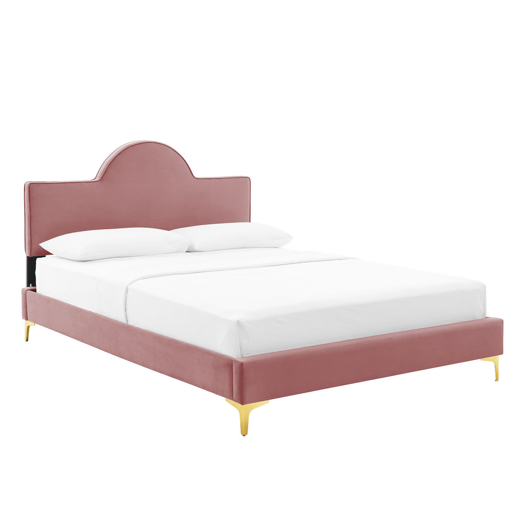 Sunny Performance Velvet Twin Bed by Modway