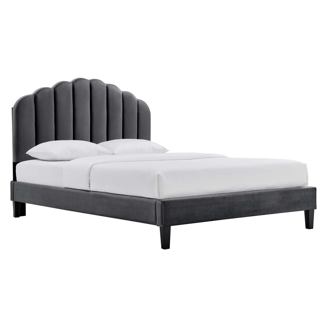 Daisy Performance Velvet King Platform Bed