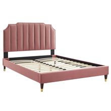 Load image into Gallery viewer, Colette Performance Velvet King Platform Bed by Modway
