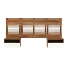 Load image into Gallery viewer, Render Wall Mount Twin Headboard and Modern Nightstands
