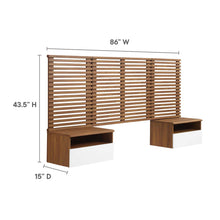 Load image into Gallery viewer, Render Wall Mount Twin Headboard and Modern Nightstands
