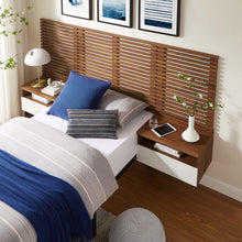 Load image into Gallery viewer, Render Wall Mount Twin Headboard and Modern Nightstands
