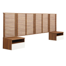 Load image into Gallery viewer, Render Wall Mount King Headboard and Modern Nightstands
