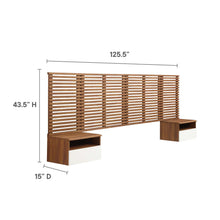 Load image into Gallery viewer, Render Wall Mount King Headboard and Modern Nightstands
