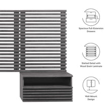 Load image into Gallery viewer, Render Wall Mount Twin Headboard and Modern Nightstands by Modway
