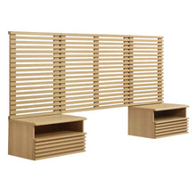 Load image into Gallery viewer, Render Wall Mount Twin Headboard and Modern Nightstands by Modway
