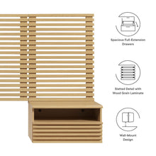 Load image into Gallery viewer, Render Wall Mount Twin Headboard and Modern Nightstands by Modway
