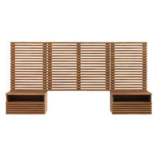 Load image into Gallery viewer, Render Wall Mount Twin Headboard and Modern Nightstands by Modway
