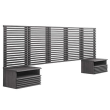 Load image into Gallery viewer, Render Wall Mount Queen Headboard and Modern Nightstands by Modway
