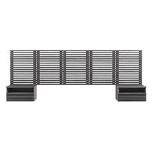 Load image into Gallery viewer, Render Wall Mount Queen Headboard and Modern Nightstands by Modway
