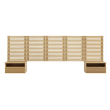 Load image into Gallery viewer, Render Wall Mount Queen Headboard and Modern Nightstands by Modway

