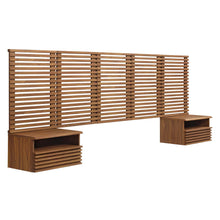 Load image into Gallery viewer, Render Wall Mount Queen Headboard and Modern Nightstands by Modway
