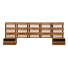 Load image into Gallery viewer, Render Wall Mount Queen Headboard and Modern Nightstands by Modway
