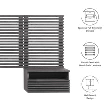 Load image into Gallery viewer, Render Wall Mount King Headboard and Modern Nightstands by Modway
