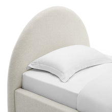 Load image into Gallery viewer, Resort Upholstered Fabric Arched Round Twin Platform Bed

