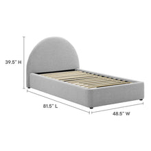 Load image into Gallery viewer, Resort Upholstered Fabric Arched Round Twin Platform Bed by Modway

