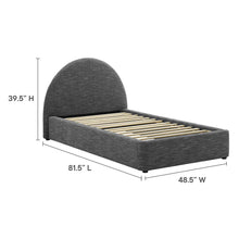 Load image into Gallery viewer, Resort Upholstered Fabric Arched Round Twin Platform Bed by Modway
