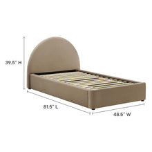 Load image into Gallery viewer, Resort Performance Velvet Arched Round Twin Platform Bed by Modway
