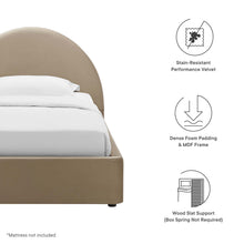 Load image into Gallery viewer, Resort Performance Velvet Arched Round Twin Platform Bed by Modway
