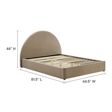 Load image into Gallery viewer, Resort Performance Velvet Arched Round Full Platform Bed by Modway
