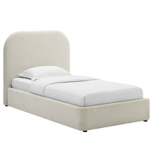 Load image into Gallery viewer, Keynote Upholstered Fabric Curved Twin Platform Bed by Modway

