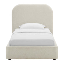 Load image into Gallery viewer, Keynote Upholstered Fabric Curved Twin Platform Bed by Modway
