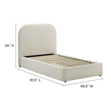 Load image into Gallery viewer, Keynote Upholstered Fabric Curved Twin Platform Bed by Modway
