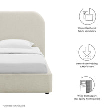 Load image into Gallery viewer, Keynote Upholstered Fabric Curved Twin Platform Bed by Modway
