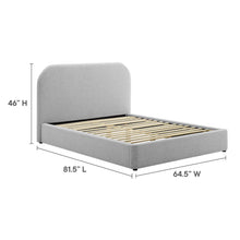 Load image into Gallery viewer, Keynote Upholstered Fabric Curved Full Platform Bed by Modway

