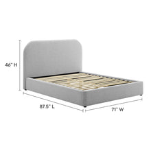 Load image into Gallery viewer, Keynote Upholstered Fabric Curved Queen Platform Bed by Modway
