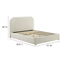 Load image into Gallery viewer, Keynote Performance Velvet Curved Queen Platform Bed
