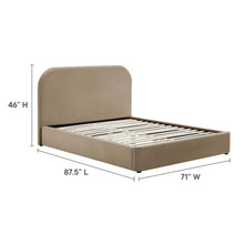 Load image into Gallery viewer, Keynote Performance Velvet Curved Queen Platform Bed by Modway
