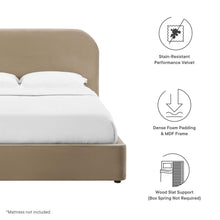 Load image into Gallery viewer, Keynote Performance Velvet Curved Queen Platform Bed by Modway
