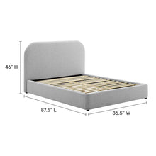 Load image into Gallery viewer, Keynote Upholstered Fabric Curved King Platform Bed by Modway
