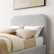 Load image into Gallery viewer, Keynote Upholstered Fabric Curved King Platform Bed by Modway
