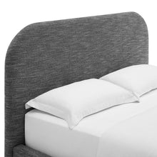 Load image into Gallery viewer, Keynote Upholstered Fabric Curved King Platform Bed by Modway
