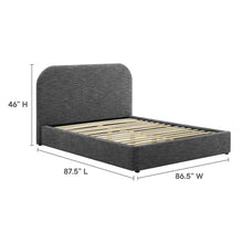 Load image into Gallery viewer, Keynote Upholstered Fabric Curved King Platform Bed by Modway
