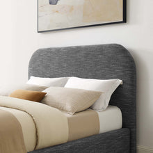 Load image into Gallery viewer, Keynote Upholstered Fabric Curved King Platform Bed by Modway
