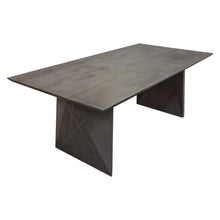 Load image into Gallery viewer, Motion Solid Mango Wood Dining Table in Smoke Grey Finish w/ Silver Metal Inlay by Diamond Sofa
