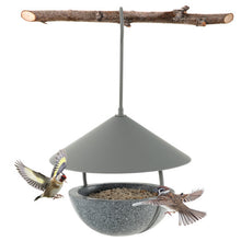 Load image into Gallery viewer, Metal Hanging Bird Feeder and Bath with Weatherproof Dome
