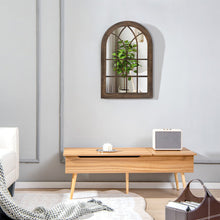 Load image into Gallery viewer, 3-Layered Arched Mounted Mirror for Vanity Bedroom Entryway-Rustic Brown
