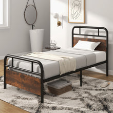 Load image into Gallery viewer, Twin/Full/Queen Size Bed Frame with Industrial Headboard-Twin Size
