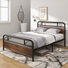 Load image into Gallery viewer, Twin/Full/Queen Size Bed Frame with Industrial Headboard-Queen Size
