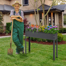 Load image into Gallery viewer, Metal Raised Garden Bed with Legs and Drainage Hole for Vegetable Flower-40 x 11 x 31.5 inches
