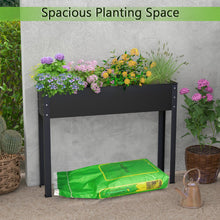Load image into Gallery viewer, Metal Raised Garden Bed with Legs and Drainage Hole for Vegetable Flower-40 x 11 x 31.5 inches
