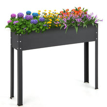 Load image into Gallery viewer, Metal Raised Garden Bed with Legs and Drainage Hole for Vegetable Flower-40 x 11 x 31.5 inches
