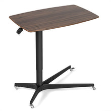 Load image into Gallery viewer, Height Adjustable Mobile Standing Desk with Lockable Wheels-Brown
