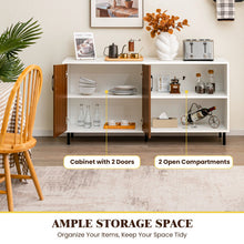 Load image into Gallery viewer, Modern Buffet Sideboard with 2 Doors and Open Compartments-Walnut
