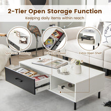 Load image into Gallery viewer, Modern 2-Tier Coffee Table Accent Cocktail Table with Storage
