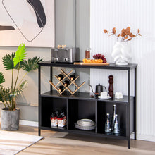 Load image into Gallery viewer, Modern Kitchen Buffet Sideboard with 3 Compartments-Black
